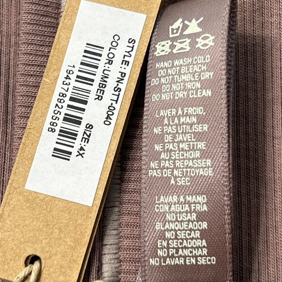 SKIMS Cotton Rib Thong Umber Womens 4X - Picture 8 of 10